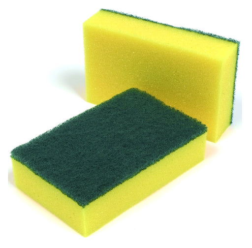 ValueX Foamback Sponge Scourer Green/Yellow (Pack 10) - 705004