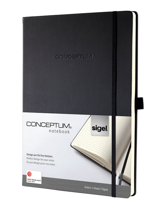 Best Value Sigel CONCEPTUM A4 Lined Hardcover Notebook - Black