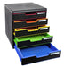 Exacompta Modulo A4 5 Drawer Black/Harlequin/Black 301914D