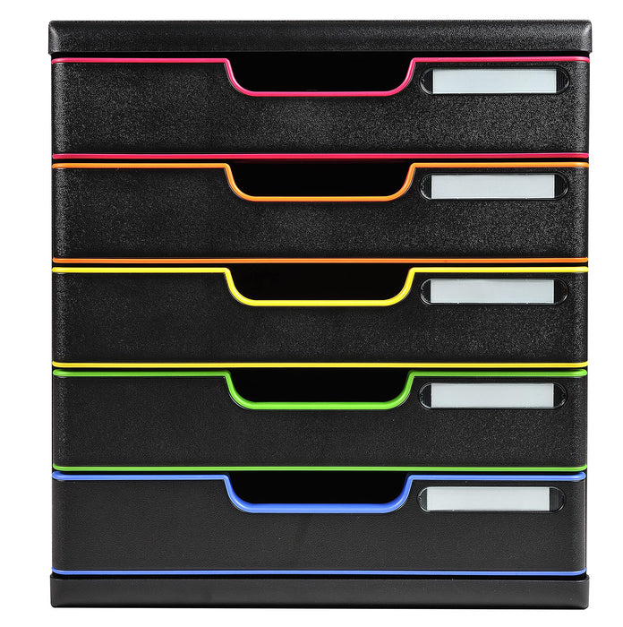 Exacompta Modulo A4 5 Drawer Black/Harlequin/Black 301914D