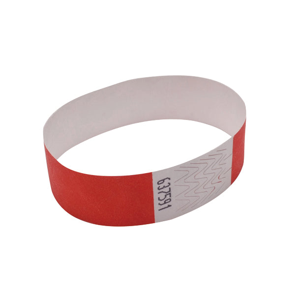 Announce Wrist Band 19mm Warm Red (Pack of 1000) AA01839