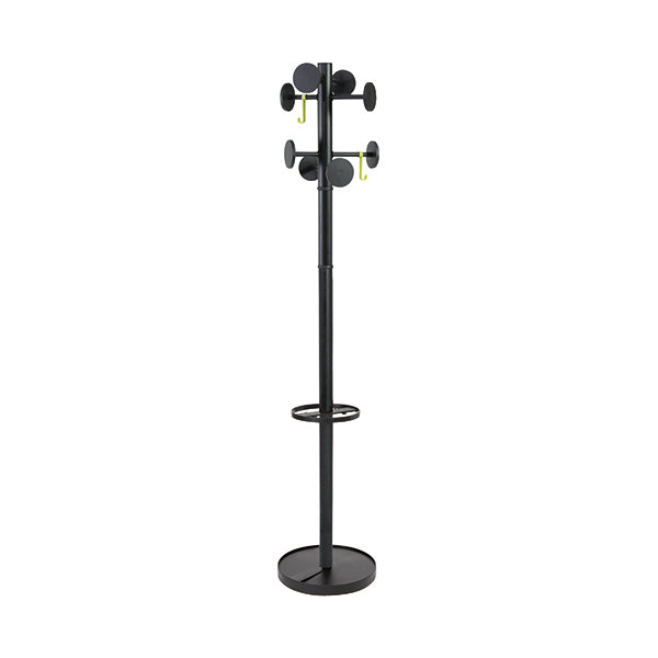 Alba Stan Coat Stand 350x350x1750mm Black PMSTAN3N