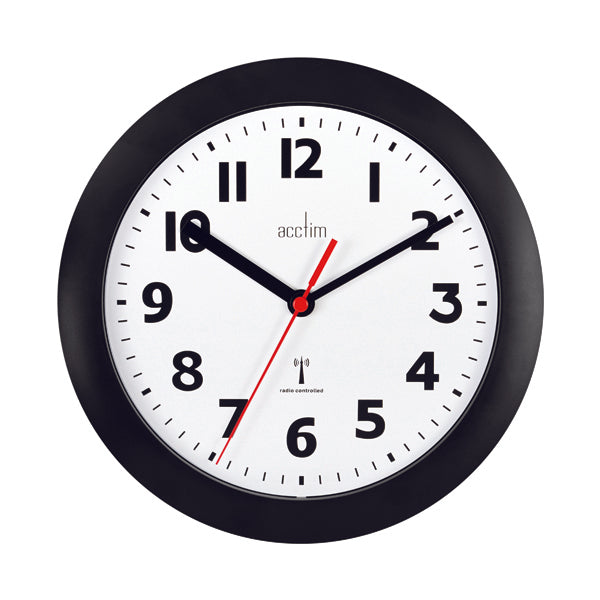 Acctim Parona Wall Clock 230mm Black 74313