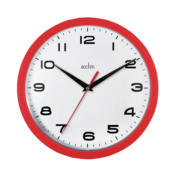 Acctim Aylesbury Wall Clock Red 92/303