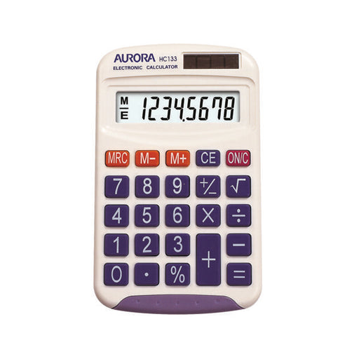 Aurora HC133 Pocket Calculator White HC133