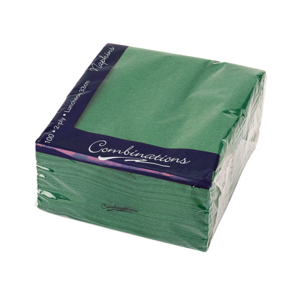 Combinations Napkin 330mm x 330mm Forest Green (Pack of 100) 3324FGCOM