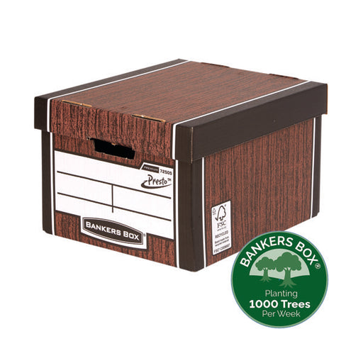 Fellowes Bankers Box Premium Presto Woodgrain (Pack of 10) 7250501