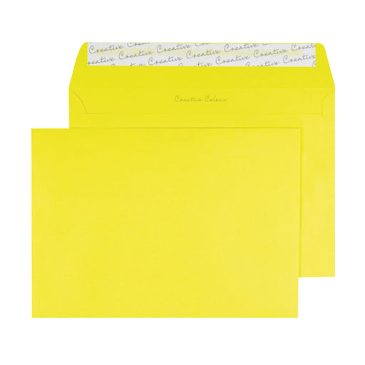 C5 Wallet Envelope Peel and Seal 120gsm Banana Yellow (Pack of 250) BLK93019