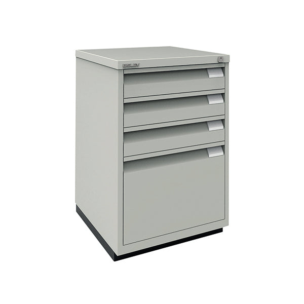 Bisley 4 Drawer Filing Cabinet 470x470x710mm Goose Grey 1F3EGY