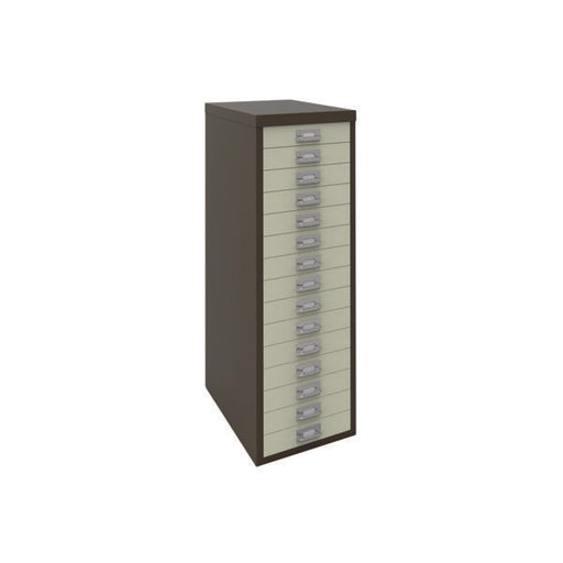 Bisley 15 Multidrawer Filing Cabinet A4279x380x860mm Coffee/Cream H3915NL-005006