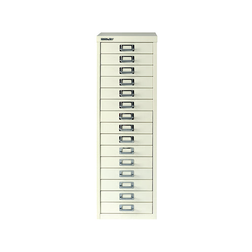 Bisley 15 Multidrawer Filing Cabinet A4279x380x860mm Chalk White BY15308