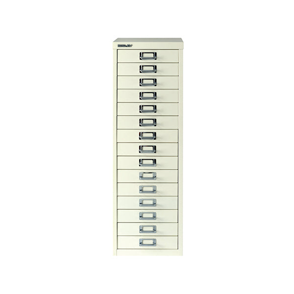 Bisley 15 Multidrawer Filing Cabinet A4279x380x860mm Chalk White BY15308