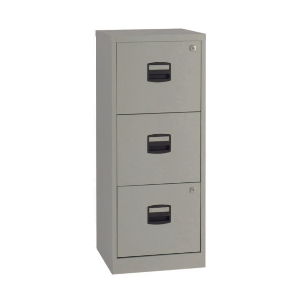 Bisley 3 Drawers Filing Cabinet A4 413x400x1015mm Grey BY60794