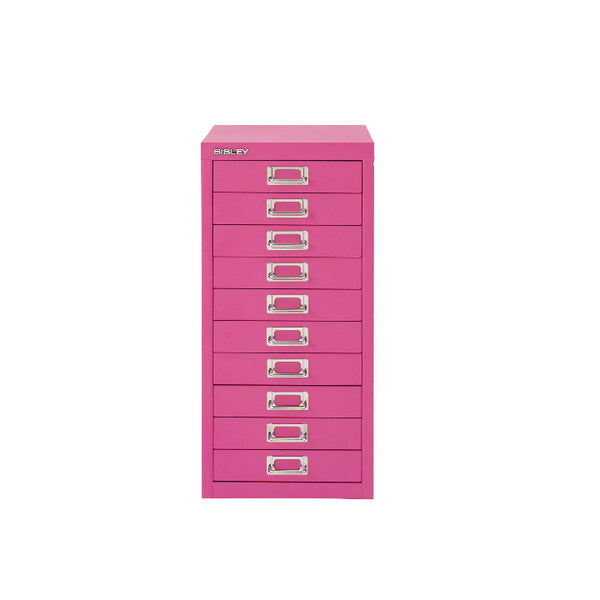 Bisley 10 Multidrawer Cabinet 279x380x590mm Fuchsia BY78742