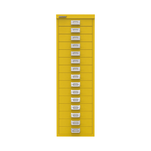 Bisley 15 Multidrawer Cabinet 279x380x860mm Canary Yellow BY78745