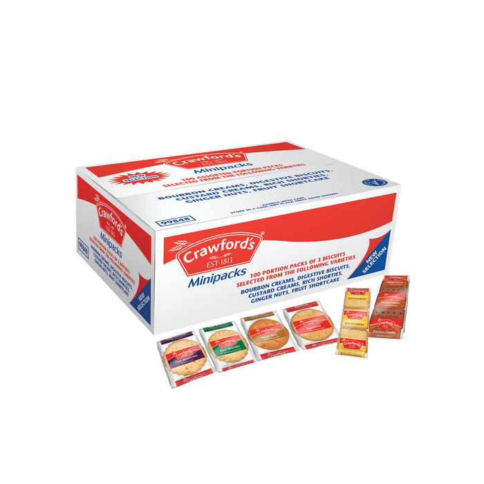 Crawfords 6 Varieties Biscuit Mini Pack (Packung mit 100)