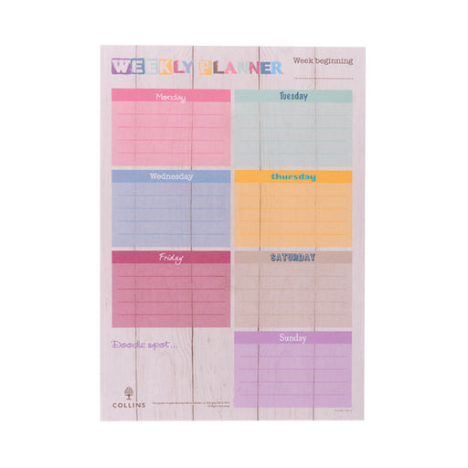 Collins Brighton Weekly Planner Desk Pad 60 Pages A4 DPWA4-01