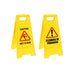 2Work Folding Safety Sign Caution Wet Floor Yellow CNT00356