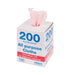 Anti-bacterial Cloths on a Roll 220x370mm Red (Pack of 200) 100247