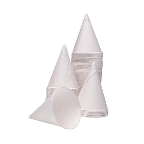 4oz Water Drinking Cone Cup White (Pack of 5000) ACPACC04