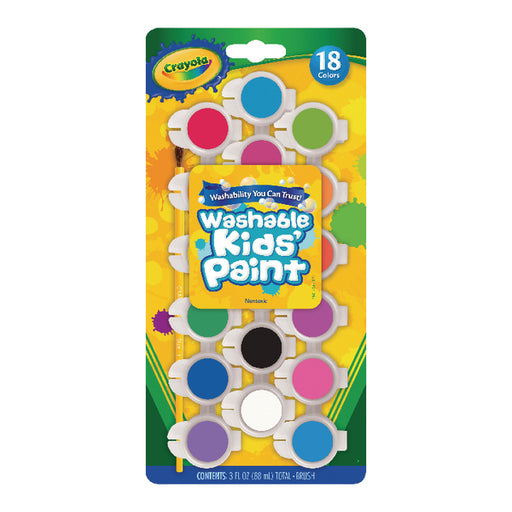 Crayola Washable Kids Poster Paints x18 (Pack of 6) 54-0125