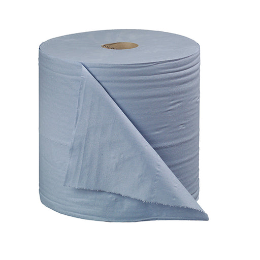 2Work 2-Ply Forecourt Roll 400m Blue (Pack of 2) CT34137