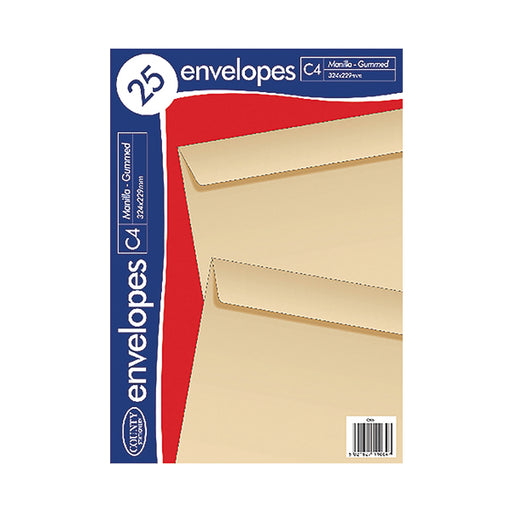 County Stationery C4 Manilla Gummed Envelopes (Pack of 500) C506