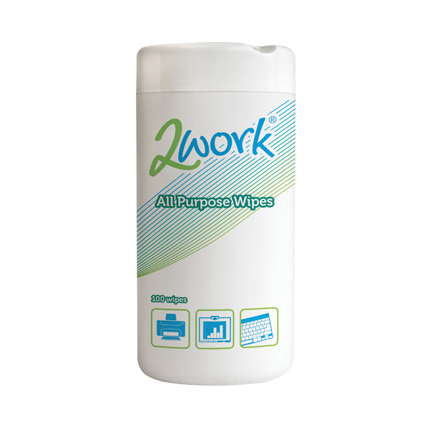 2Work All Purpose Wipes (Tub of 100) DB57002