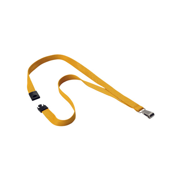 Durable Textile Lanyard with Snap Hook Ochre (Pack of 10) 8127135