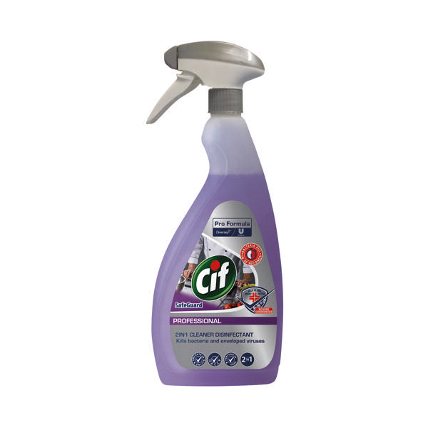 Cif Professional Safeguard 2in1 Disinfectant 750ml (Pack of 6) 101105323