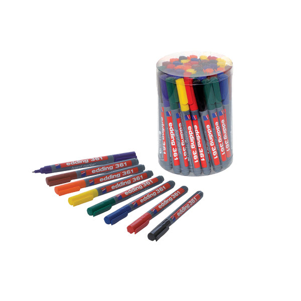 Edding 361 Drywipe Marker Assorted (Pack of 50) CP 43