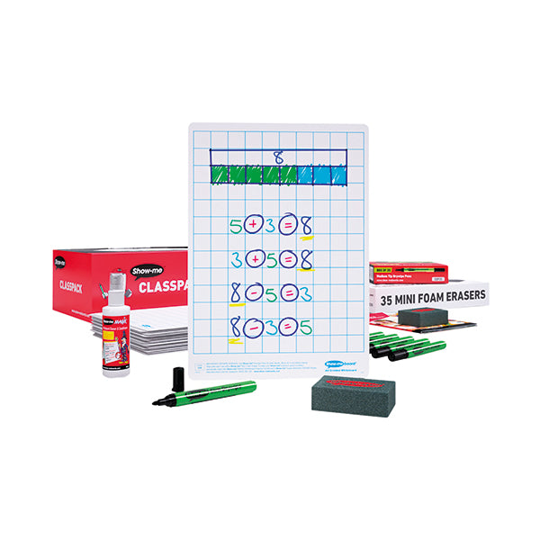 Show-Me Whiteboard A4 Gridded (Pack of 35) C/SQB