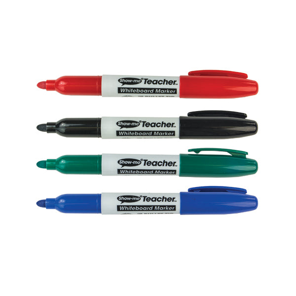 Show-me Teacher Drywipe Marker Assorted (Pack of 4) STM4