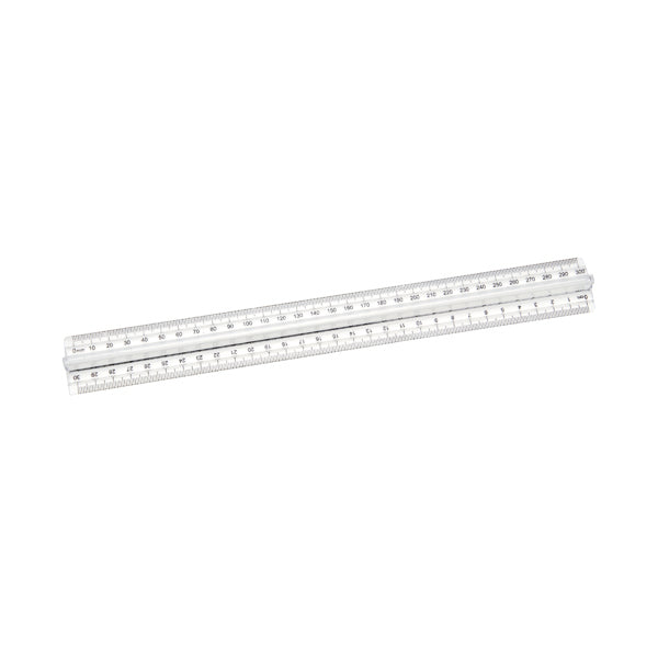 Classmaster Finger Grip Ruler Clear (Pack of 10) FGR10