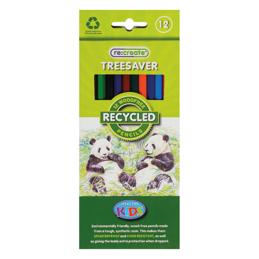 ReCreate Treesaver Recycled Colouring Pencils (Pack of 12) TREE12COL