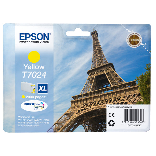 Epson T7024 High Yield Yellow Inkjet Cartridge C13T70244010 / T7024