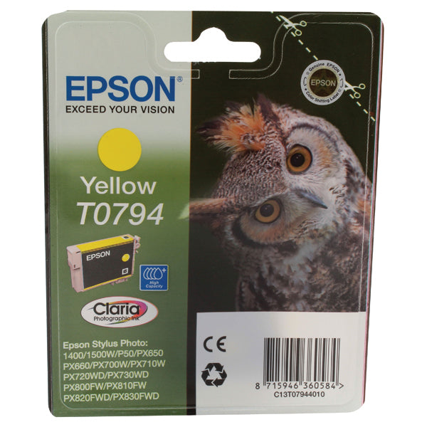 Epson T0794 Yellow Inkjet Cartridge C13T07944010 / T0794