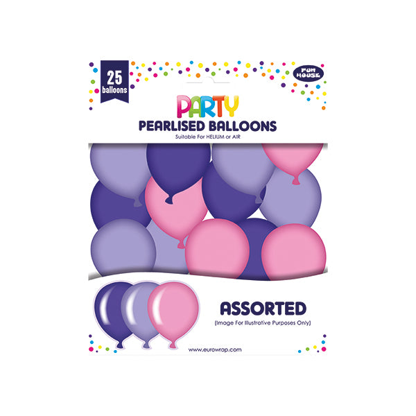 Party Balloons Pink/Purple (Pack of 6) 12924-P-1