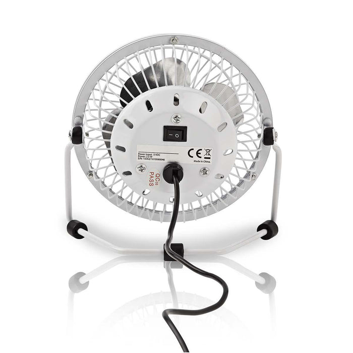 Nedis Tischventilator | Stromversorgung über USB | Durchmesser: 100mm | 3W | 1-Gang 