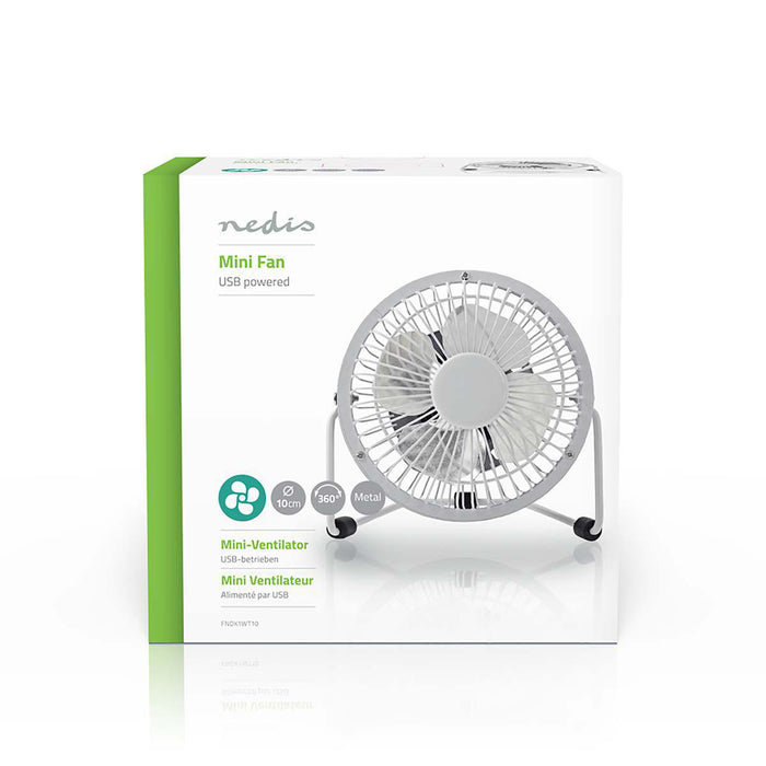 Nedis Table Fan - USB Powered, Diameter: 100 mm, 3 W, 1-Speed