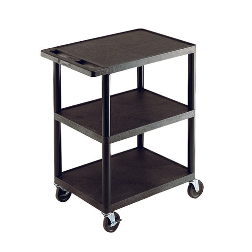 GPC 3 Shelf Service Trolley Black GI341L