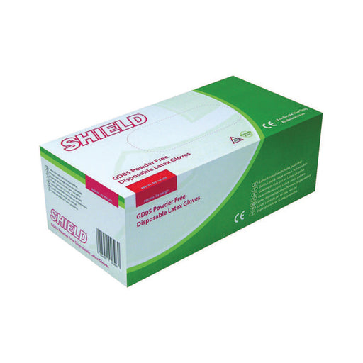 Shield P/F Latex Gloves Medium (Pack of 1000) HEA00399