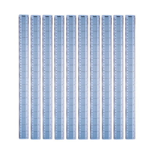 Helix Shatter Resistant Ruler Gridded 45cm Blue (Pack of 10) L28040