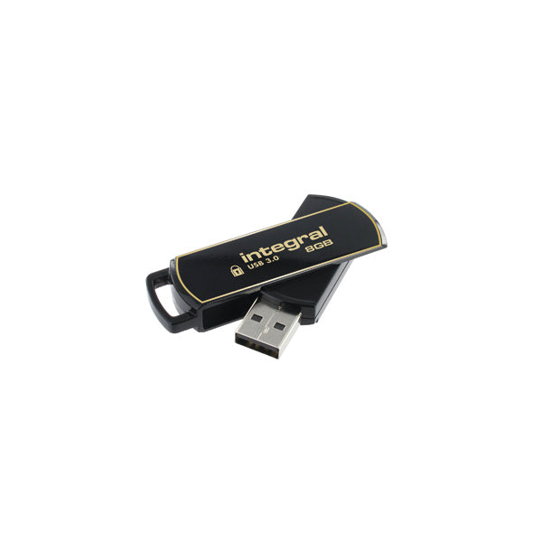 Integral Secure 360 Encrypted USB 3.0 8GB Flash Drive INFD8GB360SEC3.0