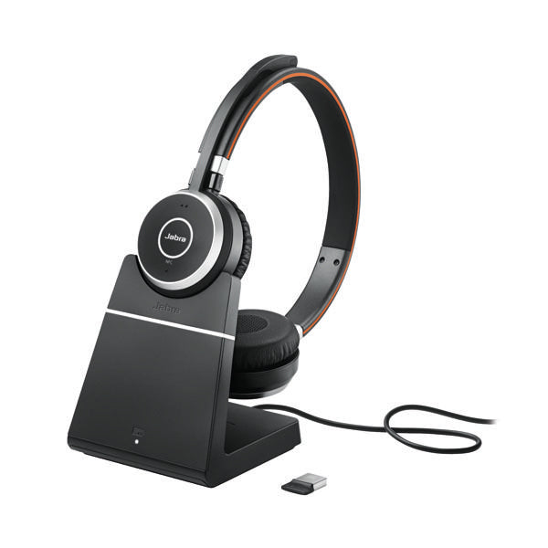 Jabra Evolve 65Plus Stereo Bluetooth Wireless Headset with Stand Unified Communication 6599-823-499