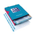 Oxford Punched Pocket 75micron A4 Blue/Clear (Pack of 100) 400002150