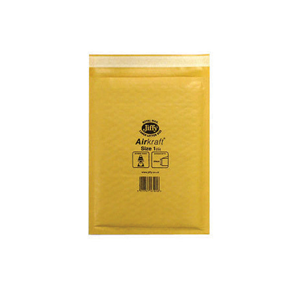 Jiffy AirKraft Bag Size 1 170x245mm Gold GO-1 (Pack of 10) MMUL04603