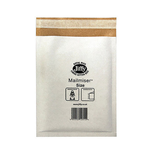 Jiffy Mailmiser Size 0 140x195mm White MM-0 (Pack of 100) JMM-WH-0