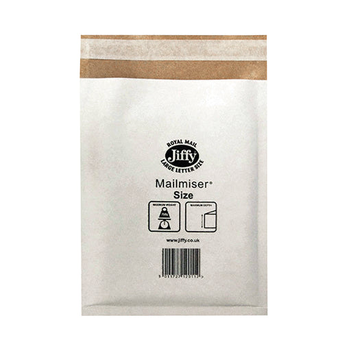 Jiffy Mailmiser Size 2 205x245mm White MM-2 (Pack of 100) JMM-WH-2