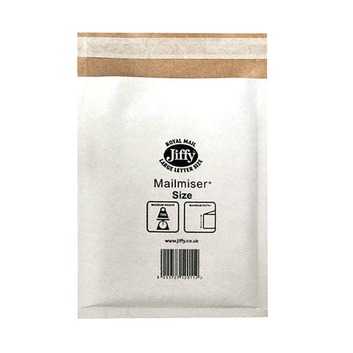 Jiffy Mailmiser Size 4 240x320mm White MM-4 (Pack of 50) JMM-WH-4